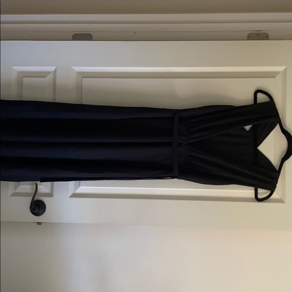 ARITZIA • WILFRED aubrey backless black midi dress 2 - Picture 5 of 8